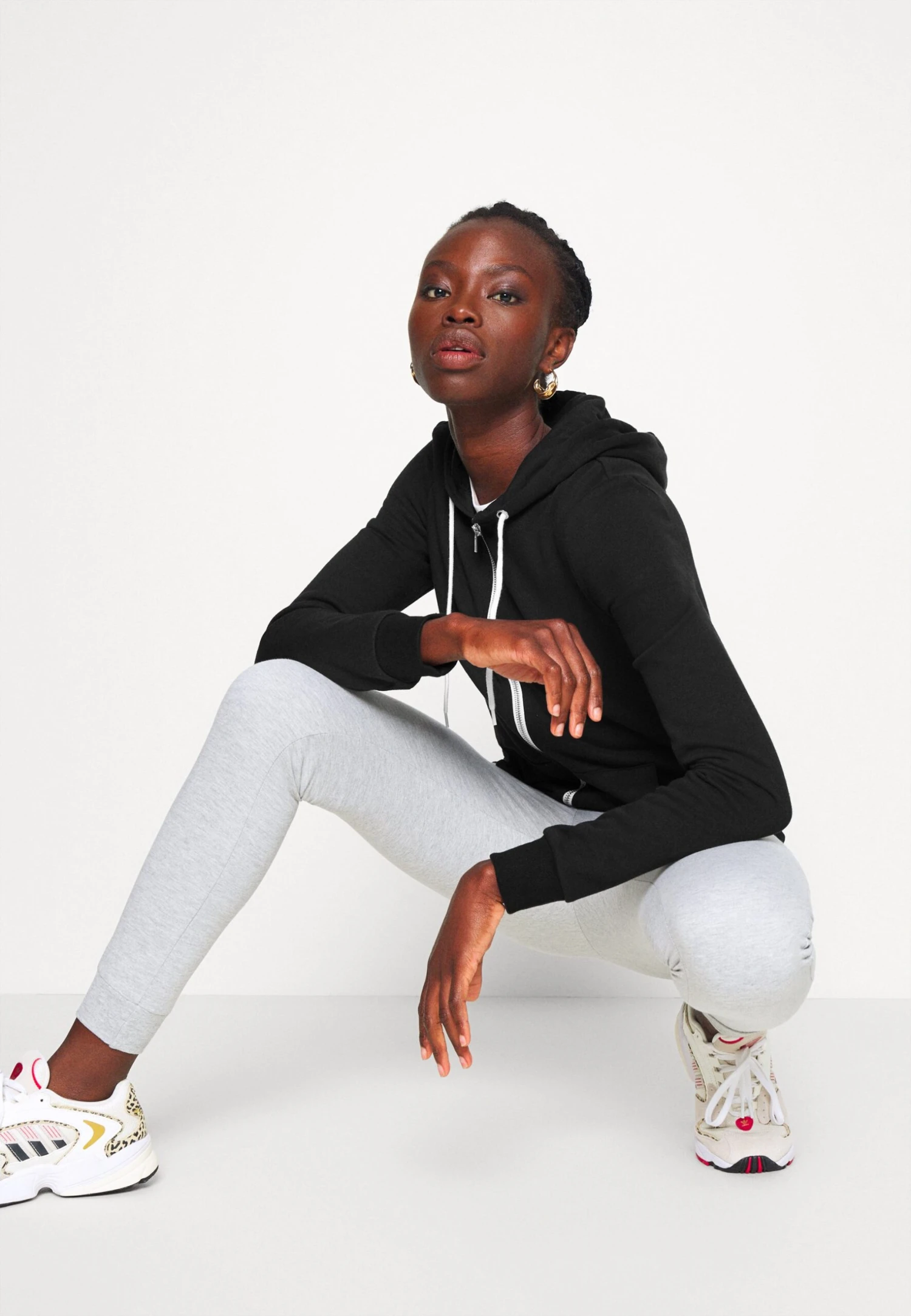 Felpa Con ZipBlack Donna Felpe EVI21J002-Q11 4 Felpa Con ZipBlack Donna Felpe EVI21J002-Q11 - immagine 4