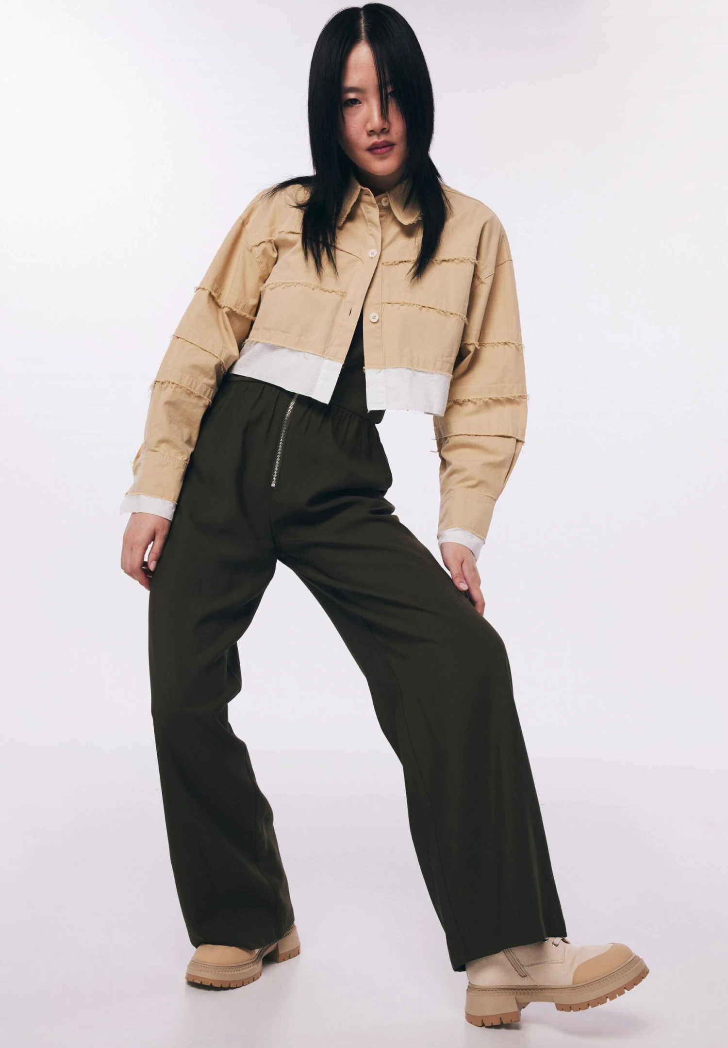 Twist Colorblock CropCamiciaNatural Donna Camicie E Bluse TWG21E0B7-O11 5 Twist Colorblock CropCamiciaNatural Donna Camicie E Bluse TWG21E0B7-O11 - immagine 5