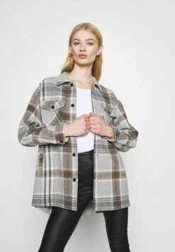 ONLY Onlellene Valda Check ShacketCappotto CortoChipmunk Donna Cappotti ON321G13K-O11
