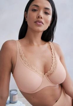 Next Ultimate Comfort Brushed Dd Non Pad Plunge - Reggiseno Con Ferretto - Nude