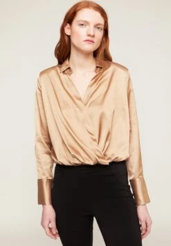 Con CollettoCamicettaBeige Donna Camicie E Bluse MOW21E0BO-B11