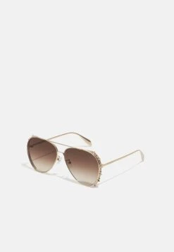 Alexander McQueen UnisexOcchiali Da SoleGold-Coloured/Brown Donna Occhiali Da Sole 6AL54K01E-F11
