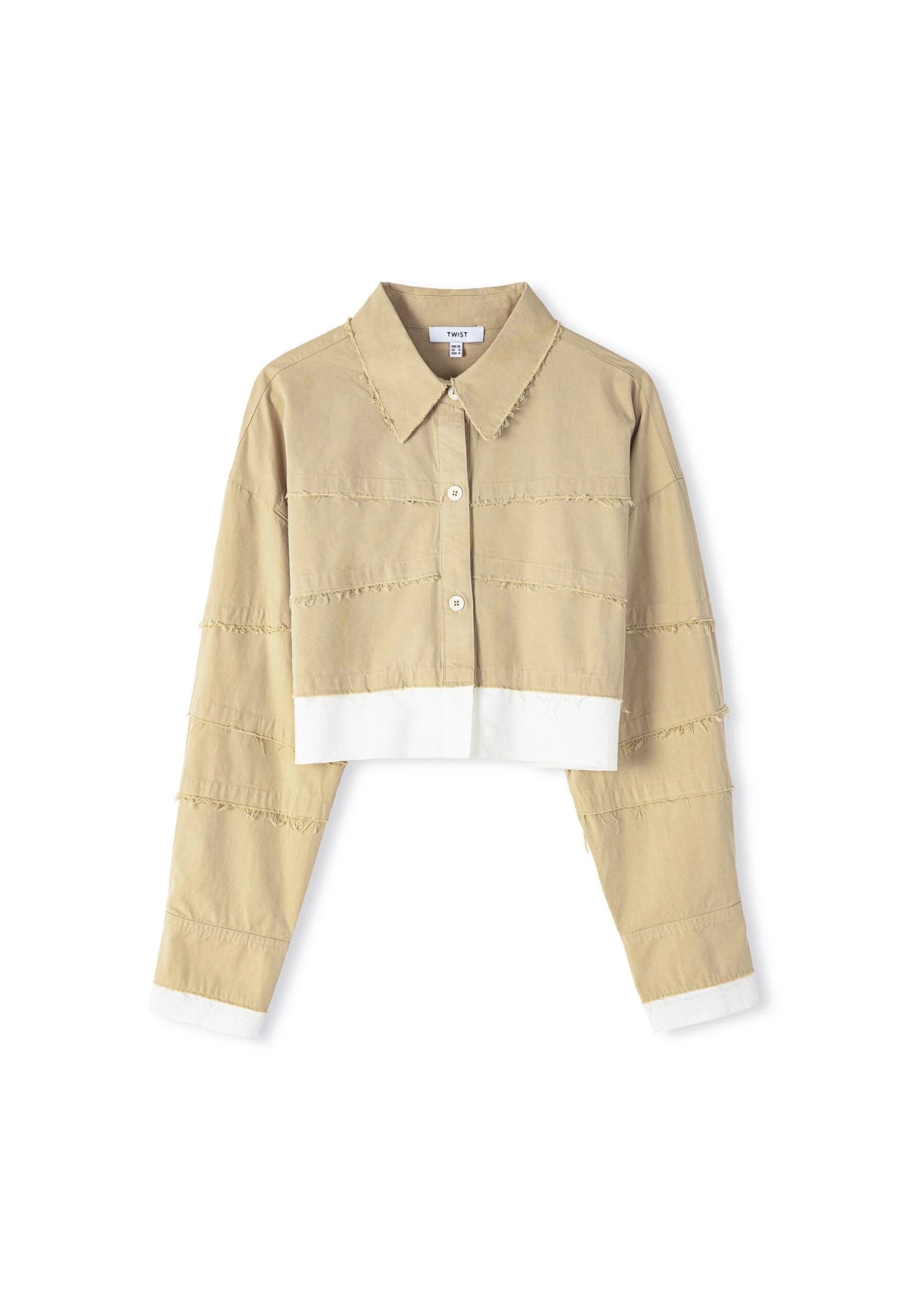 Twist Colorblock CropCamiciaNatural Donna Camicie E Bluse TWG21E0B7-O11 6 Twist Colorblock CropCamiciaNatural Donna Camicie E Bluse TWG21E0B7-O11 - immagine 6