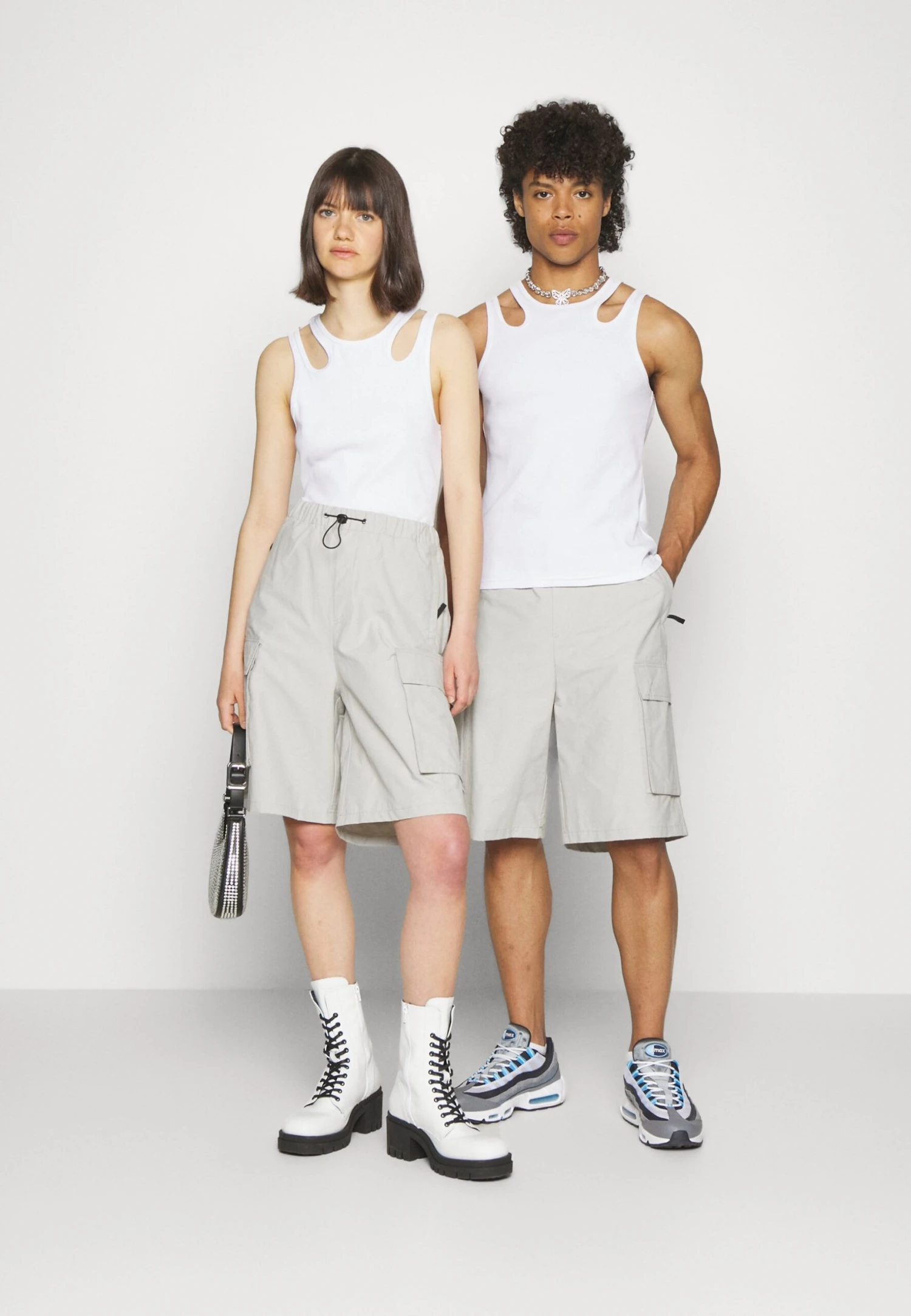 YOURTURN Unisex - Shorts - Light Grey 2 YOURTURN Unisex - Shorts - Light Grey - immagine 2