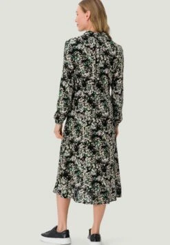Zero Mit Blumen - Abito A Camicia - BlackGreen -Moda Femminile 3c0b94eeb20e4ec588b491f3627d448c