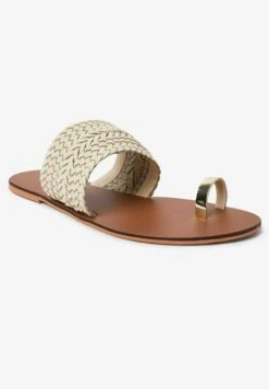 Next Leather Woven Toe Loop SandalsCiabattineCream Donna Ciabatte E Zoccoli NX311A16E-B11 -Moda Femminile 434008d09ee94d0eb9d94ec98a5fcf0f