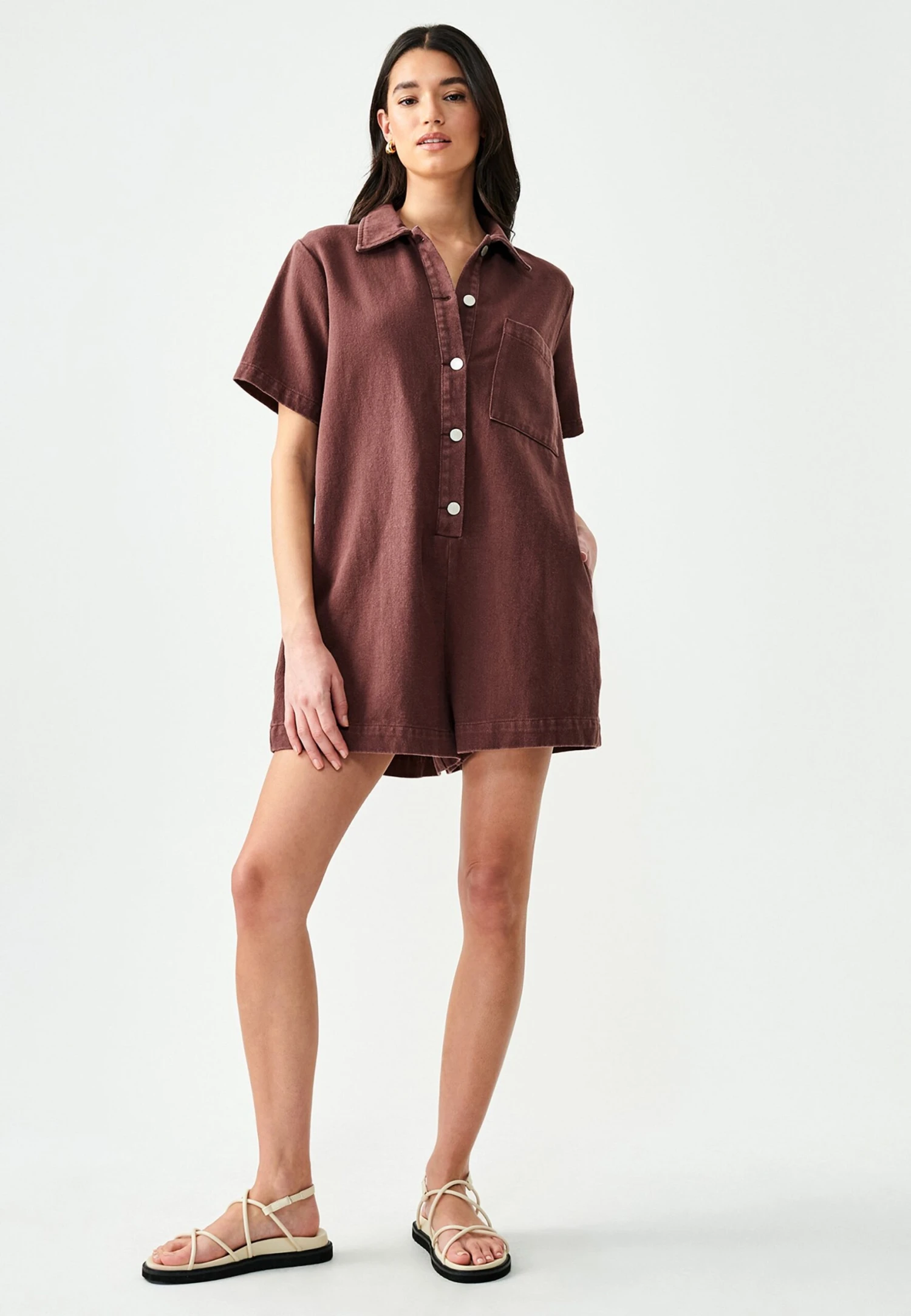 SandraTuta JumpsuitChocolate Donna Tute Jumpsuit SMP21T00D-O11 2 SandraTuta JumpsuitChocolate Donna Tute Jumpsuit SMP21T00D-O11 - immagine 2