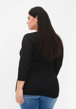 Zizzi Tight-Fitting With Ruffled DetailCamicettaBlack Donna Camicie E Bluse Z1721E2LR-Q11 -Moda Femminile 4631f3ed12ca4456995b3a33efdd8f13