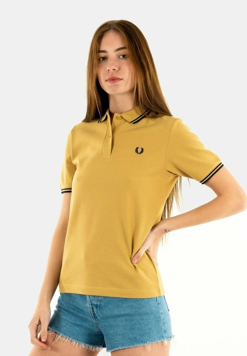 Fred Perry PoloJaune Donna T-shirt E Top FR821D004-E11 1 Fred Perry PoloJaune Donna T-shirt E Top FR821D004-E11