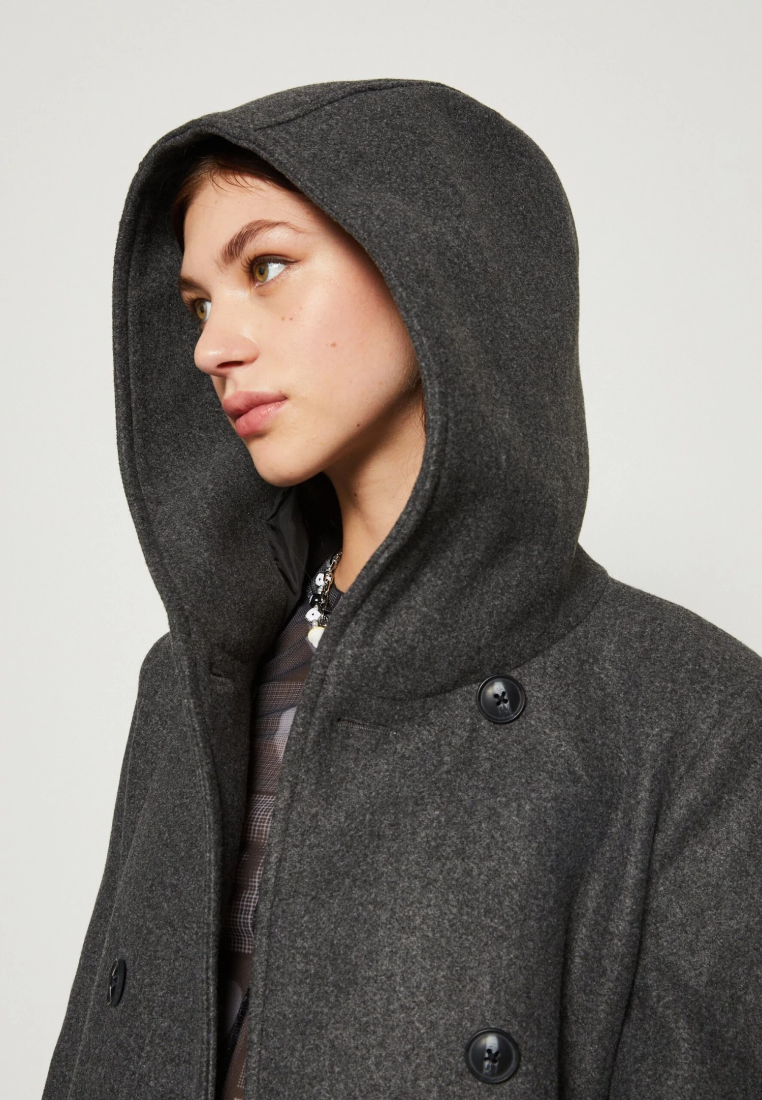 Vero Moda Vmvincefiona CoatCappotto ClassicoDark Grey Melange Donna Cappotti VE121U0TA-C11 4 Vero Moda Vmvincefiona CoatCappotto ClassicoDark Grey Melange Donna Cappotti VE121U0TA-C11 - immagine 4