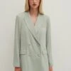 Stefanel Double-BreastedBlazerGreen Donna Giacche E Blazer S5721G023-M11