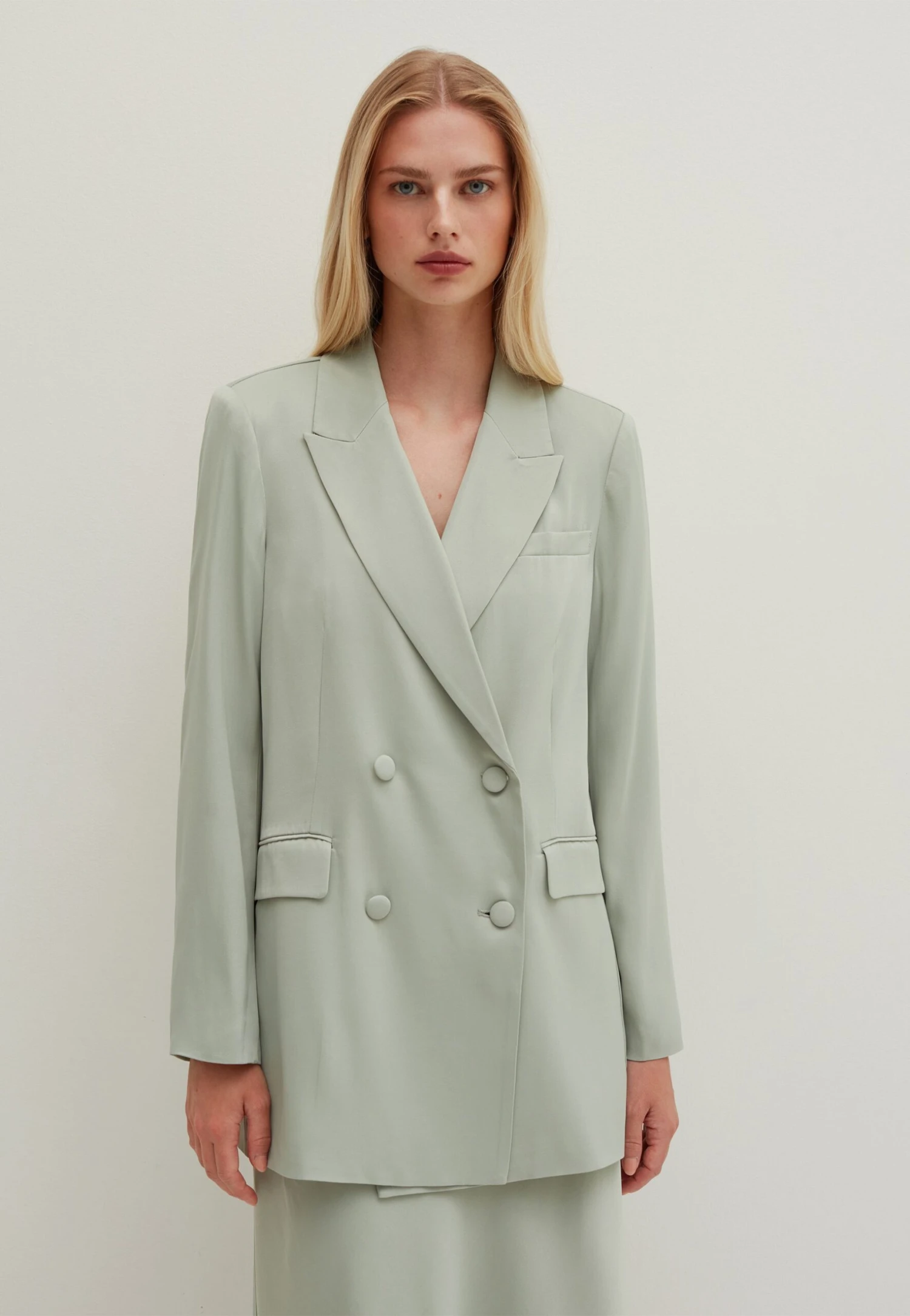 Stefanel Double-BreastedBlazerGreen Donna Giacche E Blazer S5721G023-M11 1 Stefanel Double-BreastedBlazerGreen Donna Giacche E Blazer S5721G023-M11