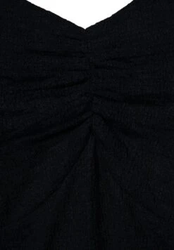 Zizzi Tight-Fitting With Ruffled DetailCamicettaBlack Donna Camicie E Bluse Z1721E2LR-Q11 -Moda Femminile 60a93d14f66e40a087b2933fa44f0827