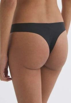 Oysho 3 Laser Cut Microfibre- Perizoma - Black