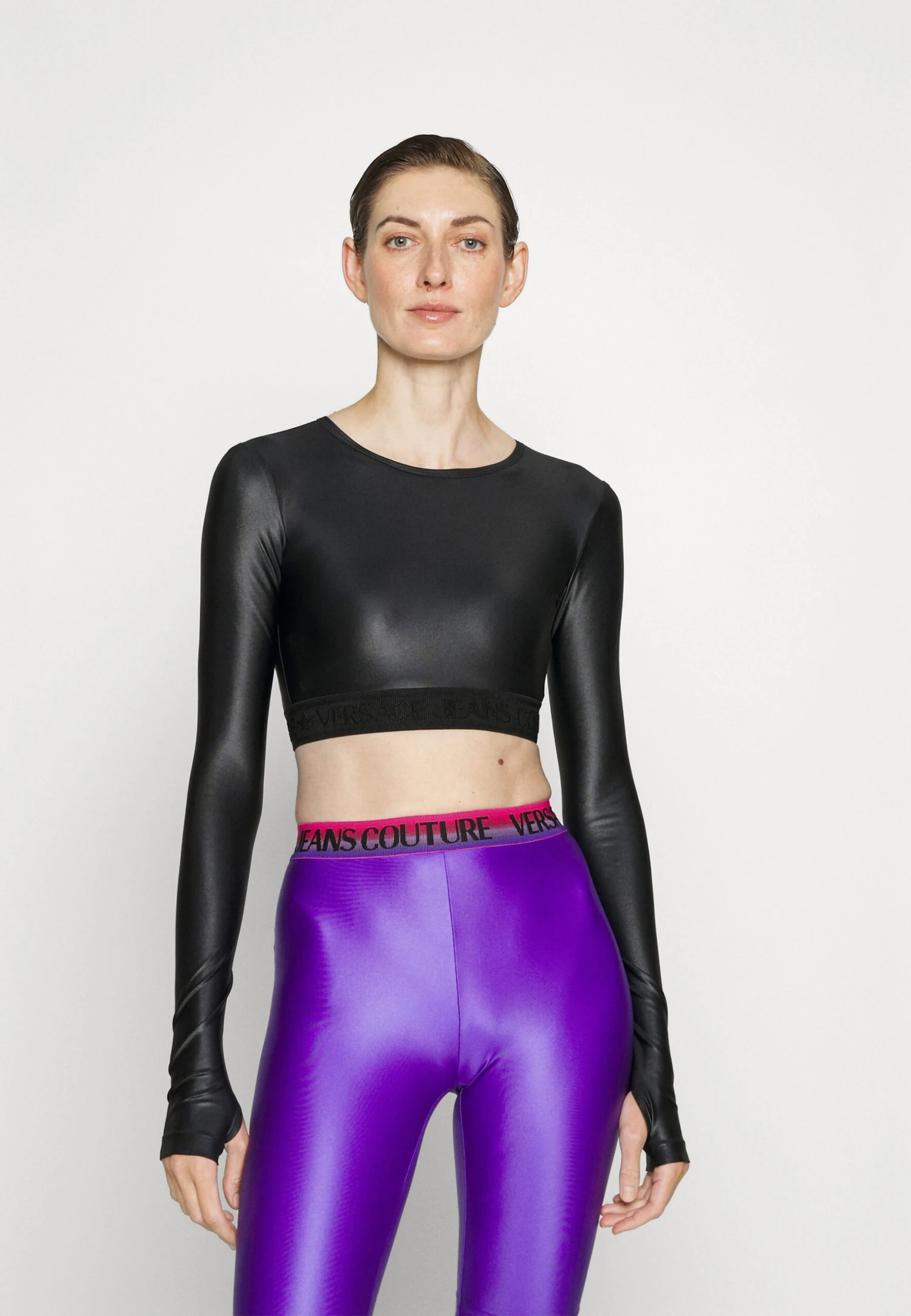 ShinyMaglietta A Manica LungaBlack Donna T-shirt E Top VEI21D0CE-Q11 1 ShinyMaglietta A Manica LungaBlack Donna T-shirt E Top VEI21D0CE-Q11