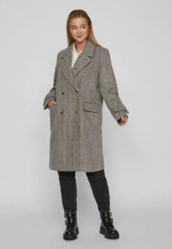 Vila Vihynda L SCappotto ClassicoBirch Black Donna Cappotti V1021U0HT-C11