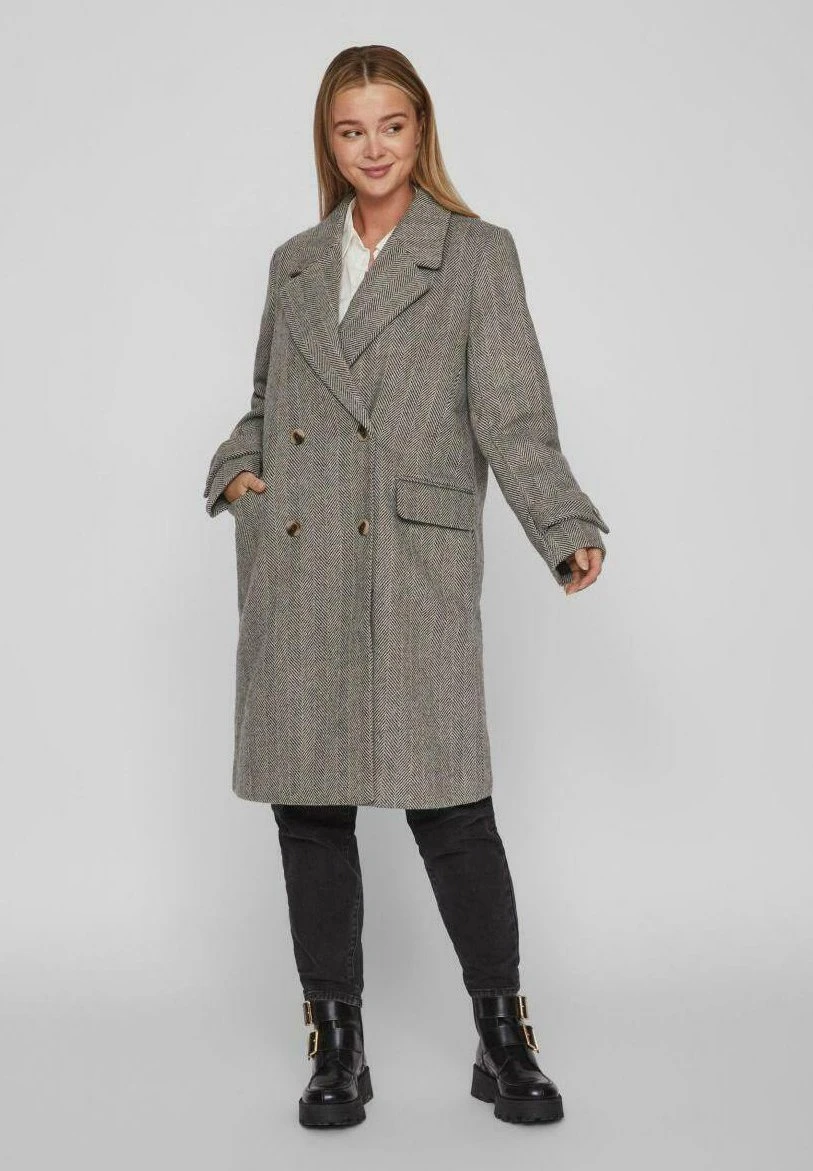Vila Vihynda L SCappotto ClassicoBirch Black Donna Cappotti V1021U0HT-C11 1 Vila Vihynda L SCappotto ClassicoBirch Black Donna Cappotti V1021U0HT-C11