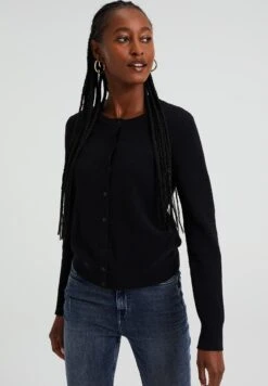 WE FASHION Met Structuur - Cardigan - Black
