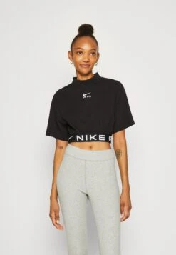 Nike Sportswear Air CropT-Shirt Con StampaBlack/White Donna T-shirt E Top NI121D0TE-Q11