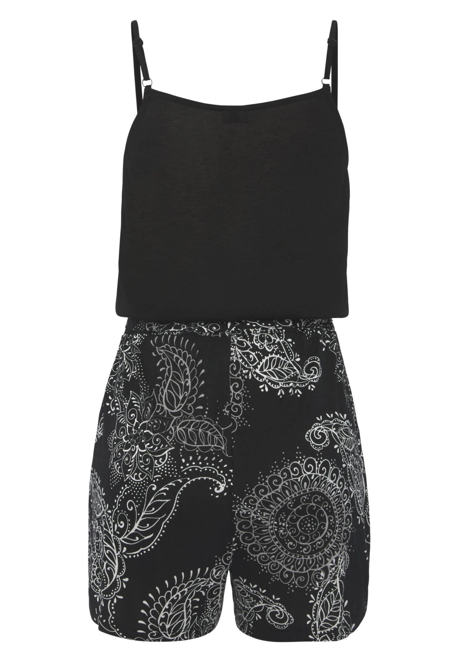 Tuta JumpsuitSchwarz Weiß Bedruckt Donna Tute Jumpsuit VV321T001-Q11 5 Tuta JumpsuitSchwarz Weiß Bedruckt Donna Tute Jumpsuit VV321T001-Q11 - immagine 5