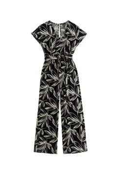 New Look Palm Print Wide LegTuta JumpsuitBlack Pattern Donna Tute Jumpsuit NL021T05S-Q11 -Moda Femminile 950e90afd1724dd2b27403aa02dc6a18