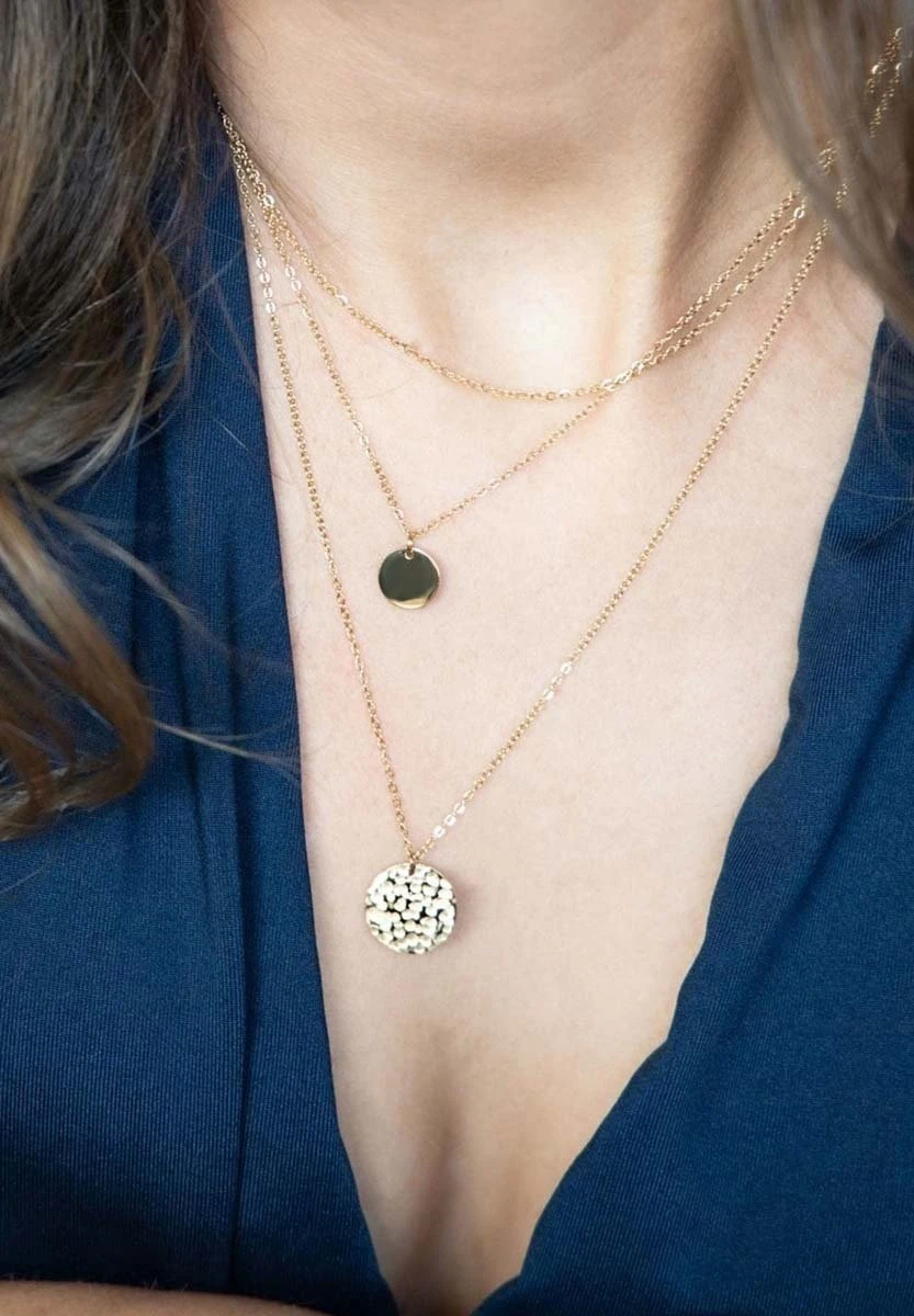 3-Laags Muntjes Gehamerd CollanaGold-Coloured Donna Gioielli C5B51L01R-F12 1 3-Laags Muntjes Gehamerd CollanaGold-Coloured Donna Gioielli C5B51L01R-F12