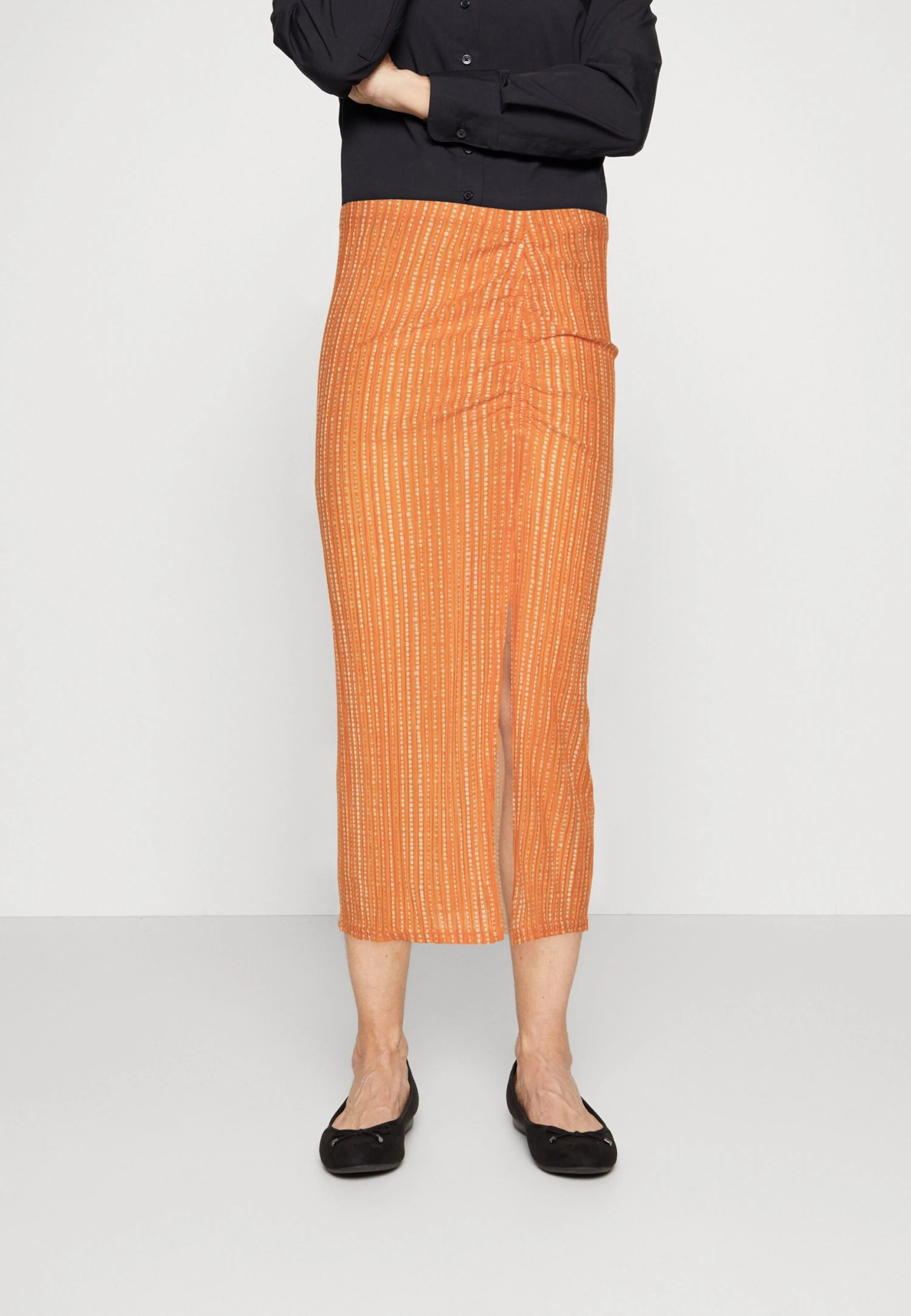 TOM TAILOR Denim Midi Skirt With RouchingGonna LungaMango Vichy Donna Gonne TO721B07G-H11 1 TOM TAILOR Denim Midi Skirt With RouchingGonna LungaMango Vichy Donna Gonne TO721B07G-H11