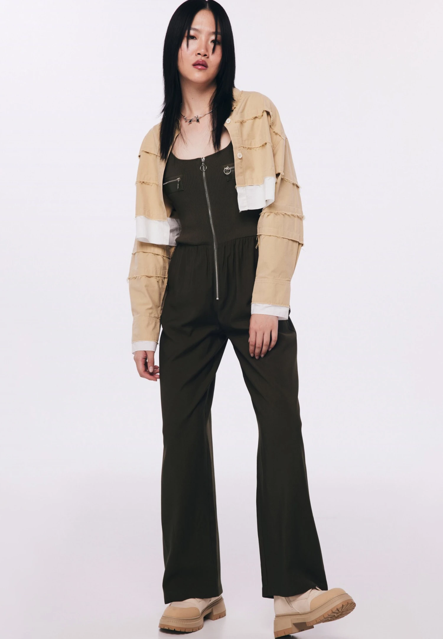 Twist Colorblock CropCamiciaNatural Donna Camicie E Bluse TWG21E0B7-O11 2 Twist Colorblock CropCamiciaNatural Donna Camicie E Bluse TWG21E0B7-O11 - immagine 2