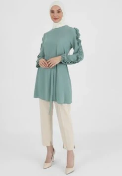 Frill Detailed Tavin - Tunica - Green