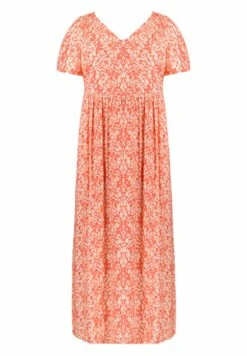 Ditsy Print Print V Neck Short SleevVestito EstivoOrange Donna Vestiti L0J21C0I1-H11 -Moda Femminile a00cb649c1dd4513b892feb327cbc946