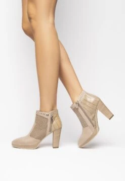 NeroGiardini Stivaletti Texani / BikerChampagne Donna Stivaletti NET11N093-B11