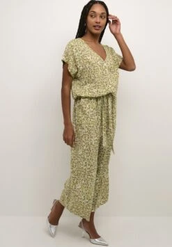 Kaffe KaidaTuta JumpsuitGreen Medium Flower Print Donna Tute Jumpsuit KA321T02E-M12