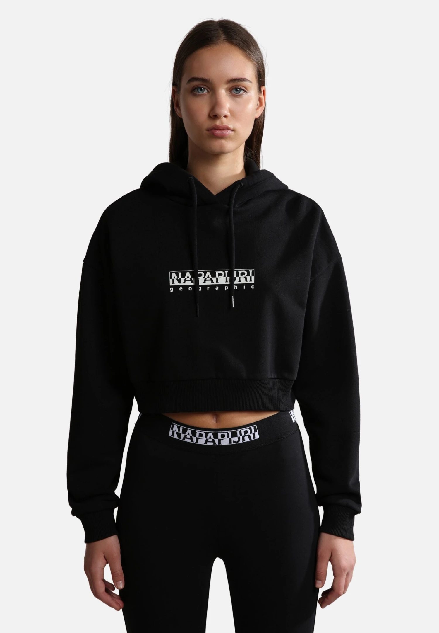 Napapijri B Box Crop Felpa Con CappuccioBlack Donna Felpe NA621J04L-Q11 1 Napapijri B Box Crop Felpa Con CappuccioBlack Donna Felpe NA621J04L-Q11