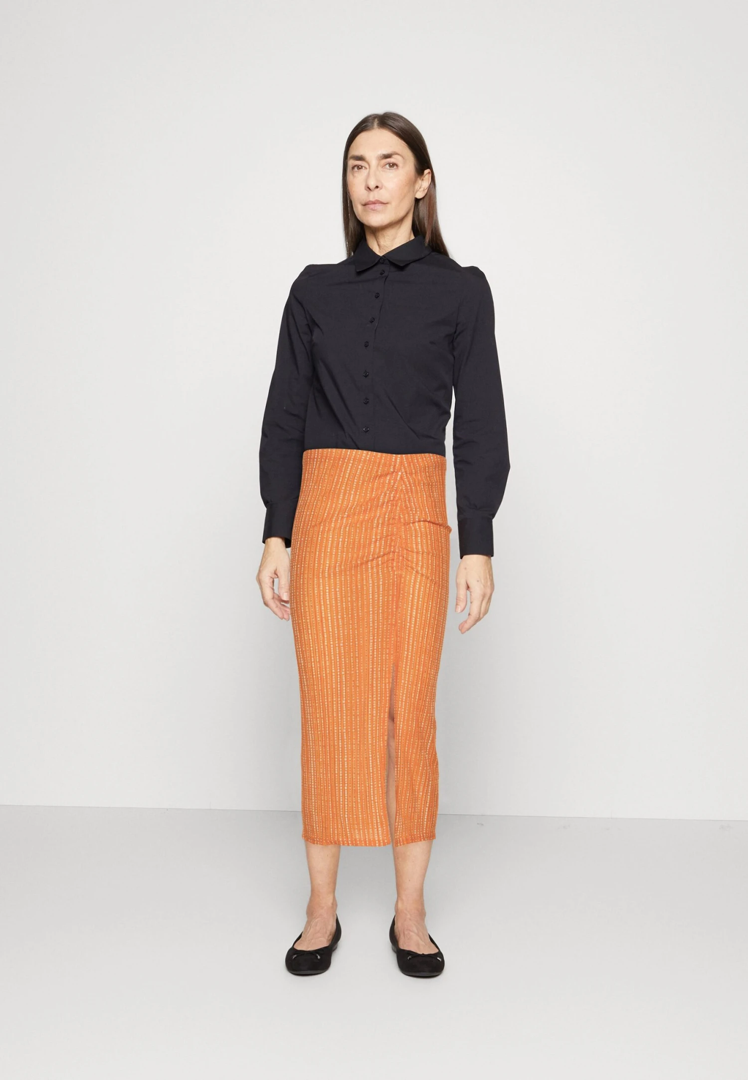 TOM TAILOR Denim Midi Skirt With RouchingGonna LungaMango Vichy Donna Gonne TO721B07G-H11 2 TOM TAILOR Denim Midi Skirt With RouchingGonna LungaMango Vichy Donna Gonne TO721B07G-H11 - immagine 2