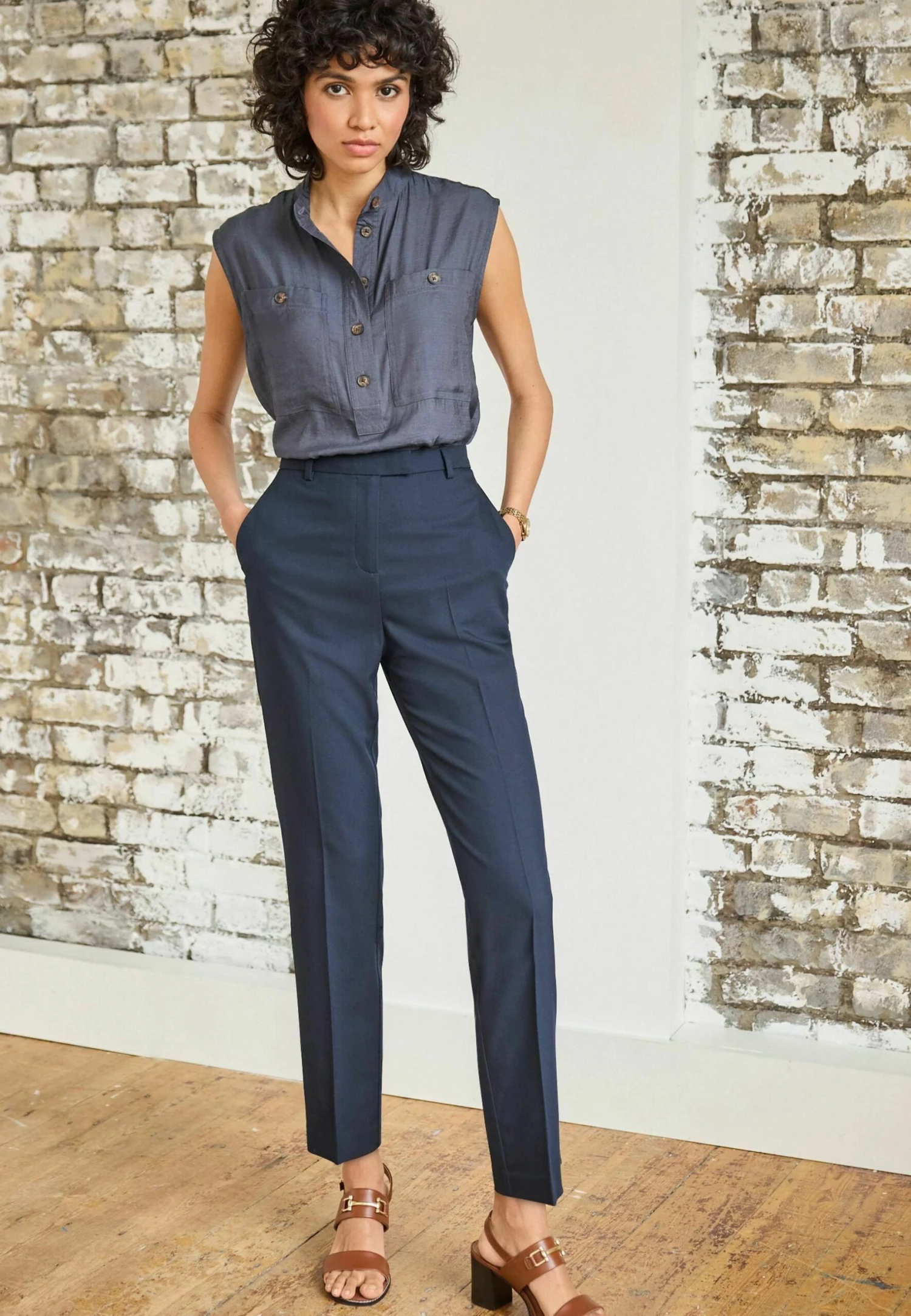 Next Tailored Stretch Skinny Trousers - Pantaloni - Navy Blue 2 Next Tailored Stretch Skinny Trousers - Pantaloni - Navy Blue - immagine 2