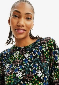 Desigual Slim Floral - Felpa - Black -Moda Femminile ccedf52b66984a5087920c2c0298ed67