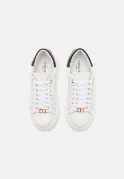 TWINSET Sneakers Basse - Bianco Ottico/Nero -Moda Femminile cd3a8e54909044d789102a73717dd66e