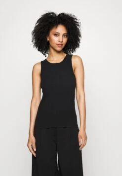 Rib Cutaway TankTopBlack Donna T-shirt E Top B3E21D00D-Q11