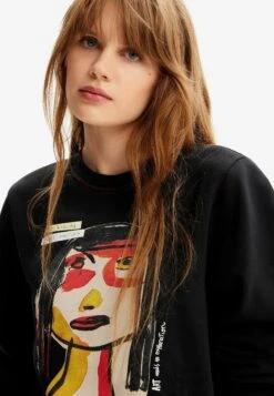 Desigual Arty FaceFelpaBlack Donna Felpe DE121J06J-Q11 -Moda Femminile daca22762a094582aa78891a2f50bd75