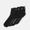 Skechers Online Basic Cushioned Quarter 4 Pack UnisexCalzeBlack Donna Calze SK181F00P-Q11