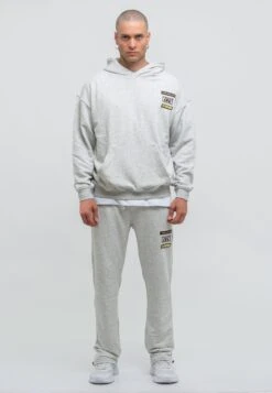 2 Piece Set Casual Style Jogging Outfit Embroidery PatchFelpa Con CappuccioGrey Donna Felpe T0Y22S027-C12