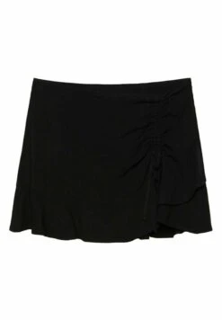 Stradivarius Rustic-Style With Ruffles- Gonna A Campana - Black -Moda Femminile ef1a6c3f6b514f2a9bf547cc16fe2b58