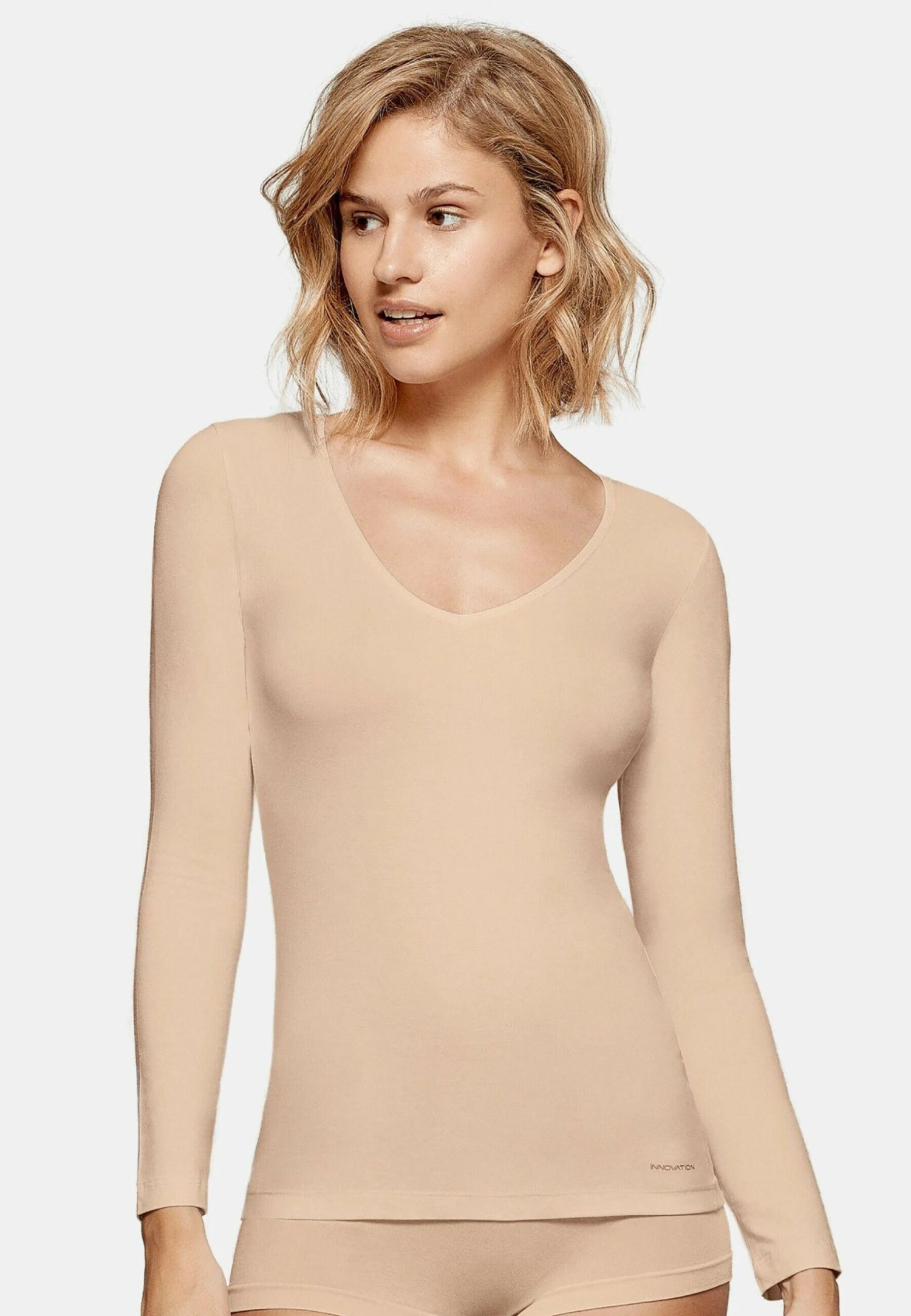 Maglietta IntimaBeige Donna Intimo IM681Q008-B11 3 Maglietta IntimaBeige Donna Intimo IM681Q008-B11 - immagine 3