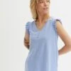 Flammgarn Mit RüschendetailT-Shirt BasicBlue Donna T-shirt E Top B3D21D1MP-K11