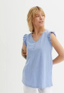 Flammgarn Mit RüschendetailT-Shirt BasicBlue Donna T-shirt E Top B3D21D1MP-K11