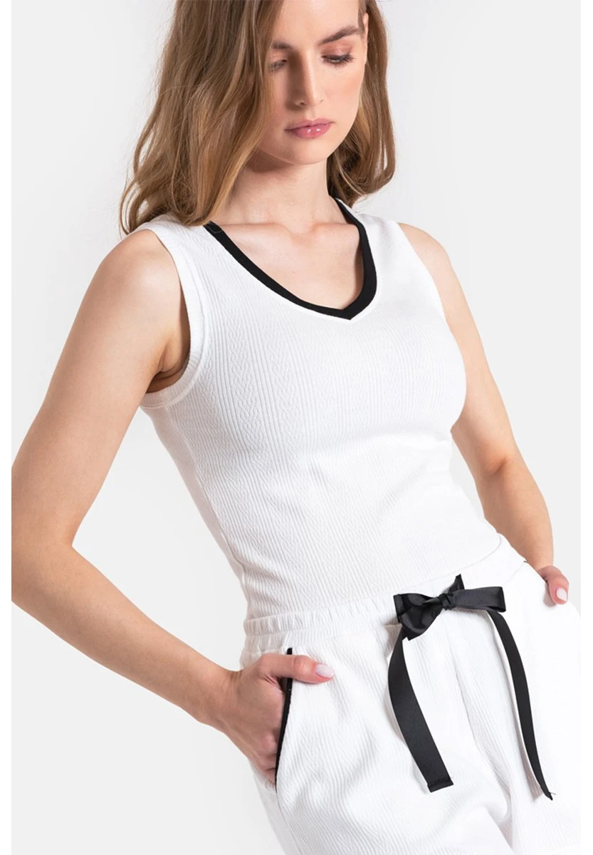 Julie PigiamaWhite Donna Intimo Notte E Loungewear MNL81P00Y-A11 4 Julie PigiamaWhite Donna Intimo Notte E Loungewear MNL81P00Y-A11 - immagine 4