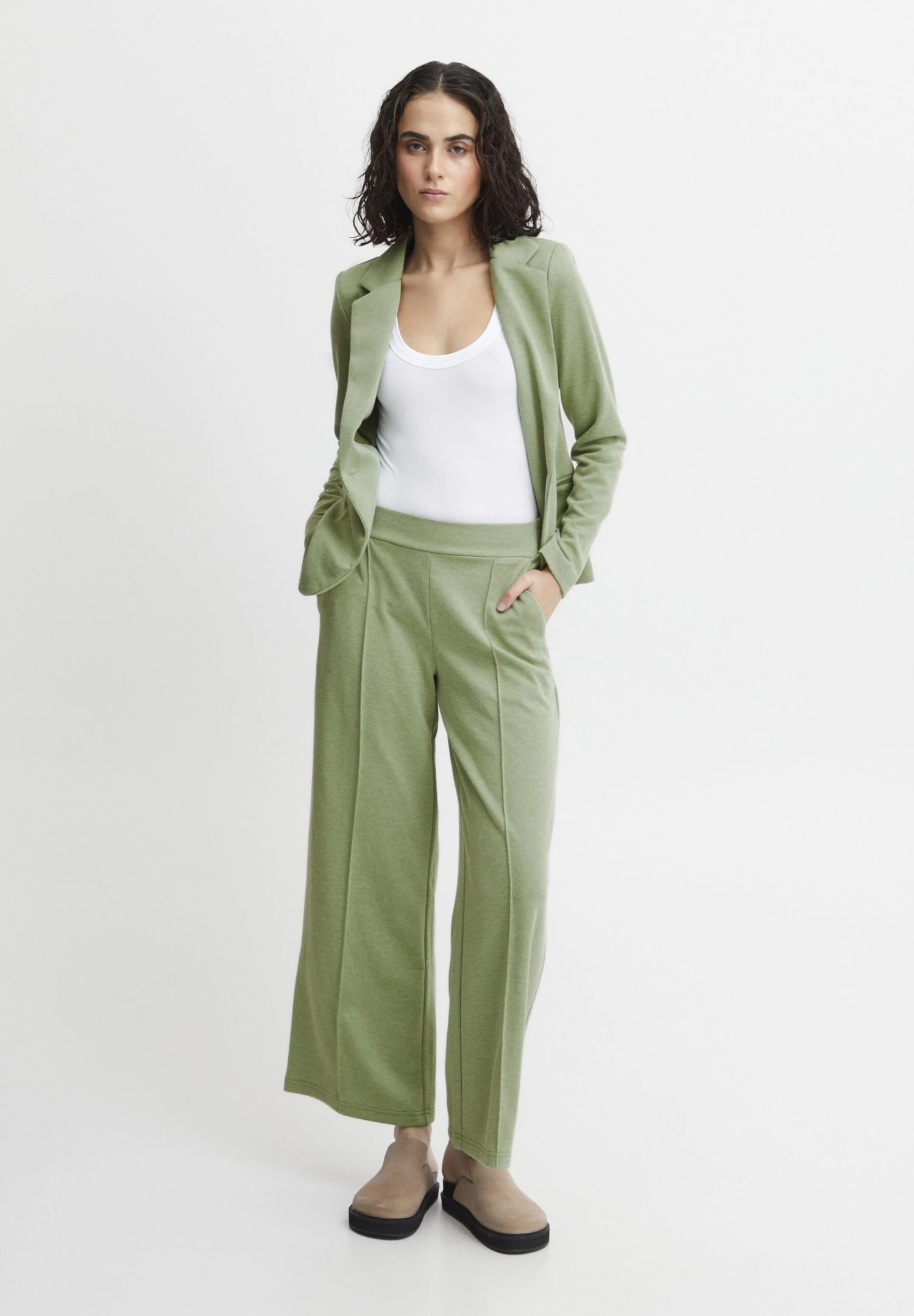 ICHI Ihkate Pique BlBlazerWillow Bough Donna Giacche E Blazer IC221G04B-M11 2 ICHI Ihkate Pique BlBlazerWillow Bough Donna Giacche E Blazer IC221G04B-M11 - immagine 2